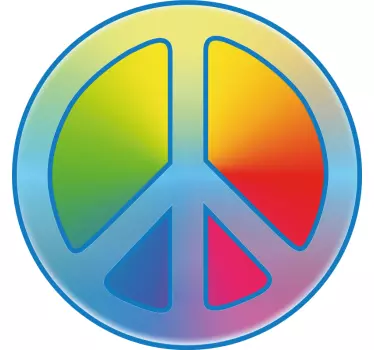 Adesivo murale camera ragazzi simbolo della pace a colori - TenStickers