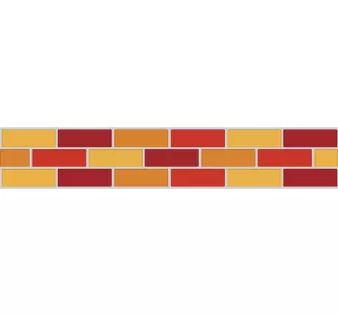 Greca adesiva piastrelle rosse e gialle - TenStickers
