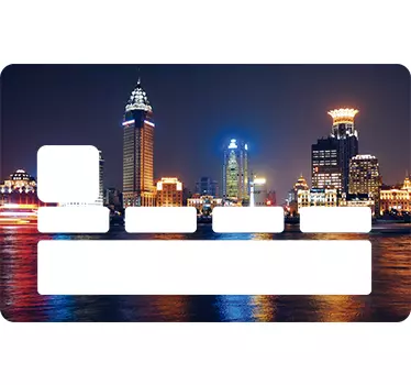 Adesivo carta di credito city at night - TenStickers