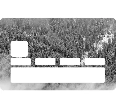 Adesivo carta di credito foresta neve - TenStickers