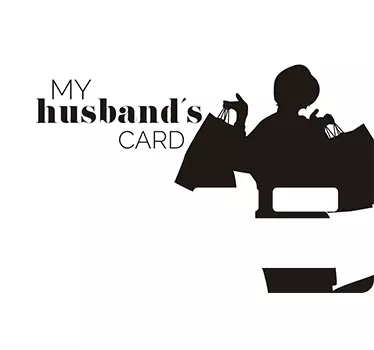 Adesivo carta di credito My Husband's card - TenStickers