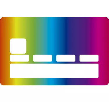 Adesivo carta di credito arcobaleno - TenStickers