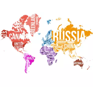 Adesivo mappa del mondo - TenStickers