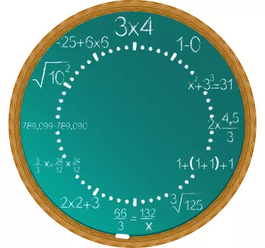 Orologio adesivo da parete problemi di matematica - TenStickers