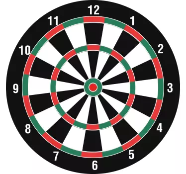 Orologio adesivo da parete bersaglio per freccette - TenStickers