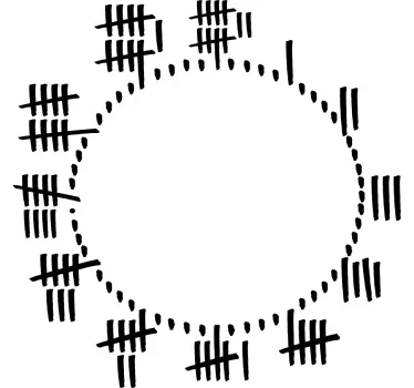 Orologio adesivo da parete segni della prigione - TenStickers
