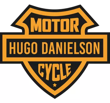 Adesivo personalizzato scudo moto classico - TenStickers