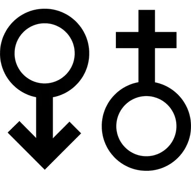 Adesivo decorativo simbolo uomo e donna - TenStickers
