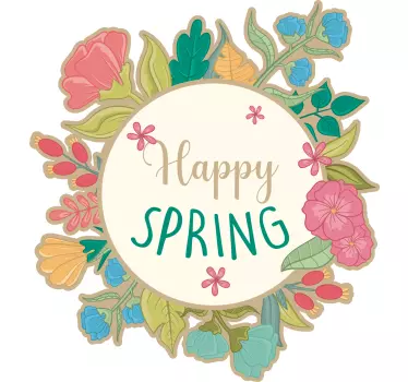 Vetrofania per vetrine felice primavera - TenStickers