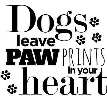 Adesivo decorativo impronte cani - TenStickers