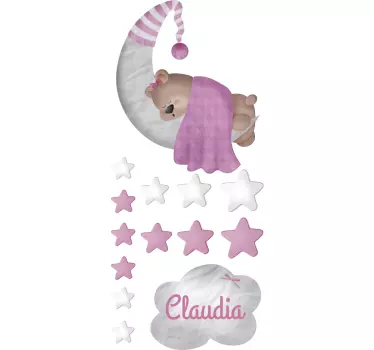 Adesivo da parete personalizzato orsacchiotto - TenStickers