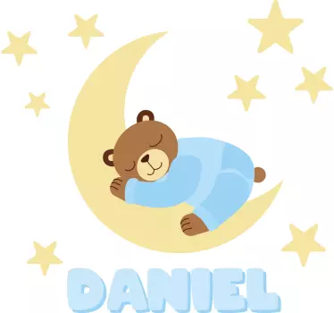 Adesivo i sogni felici blu portano il nome - TenStickers