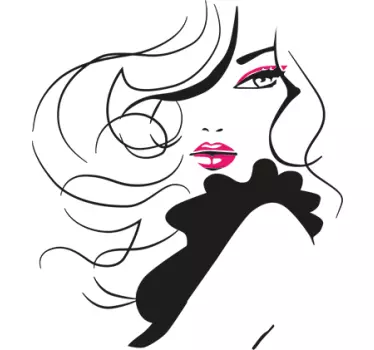 Adesivo ritratto affascinante donna - TenStickers