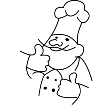 Adesivo decorativo capo in cucina - TenStickers