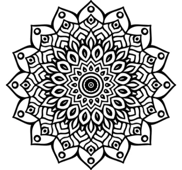 Adesivo ornamentale floreale rosone - TenStickers