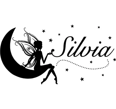 Adesivo fata luna personalizzabile - TenStickers