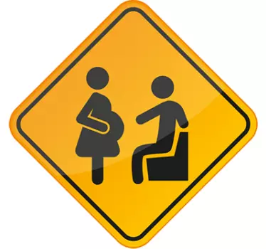 Adesivo logo cartello per gravidanza - TenStickers