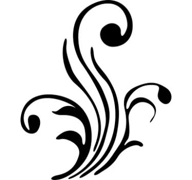 Adesivo testata letto elegante vortice floreale - TenStickers