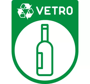 Adesivo contenitore riciclaggio del vetro - TenStickers