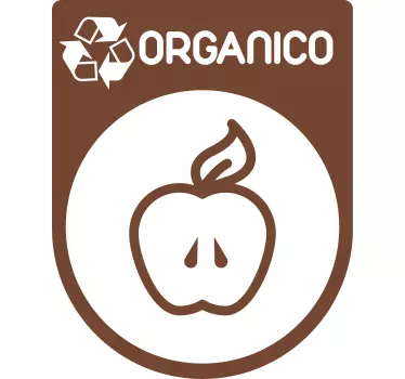 Adesivo contenitore riciclaggio organico - TenStickers