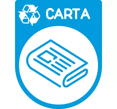 Adesivo contenitore riciclaggio della carta - TenStickers