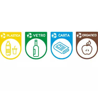 Adesivo contenitore pacchetto di riciclaggio - TenStickers