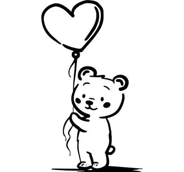 Adesivo bambino contorno orsacchiotto - TenStickers