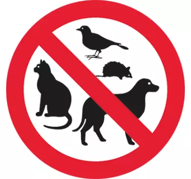Adesivo divieto ingresso animali - TenStickers