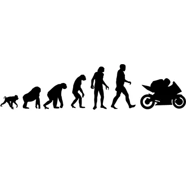 Adesivo evoluzione motociclista - TenStickers