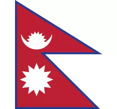 Adesivi animali per bambini bandiera nazionale del nepal - TenStickers