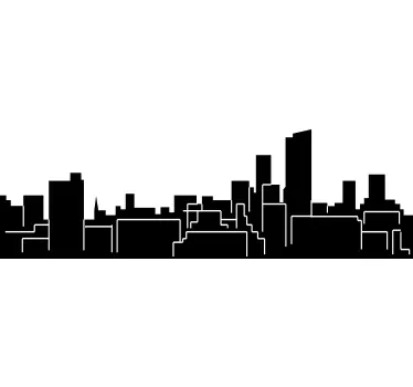 Adesivi animali per bambini contorno città moderna - TenStickers