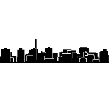 Adesivi animali per bambini contorno città urbana - TenStickers