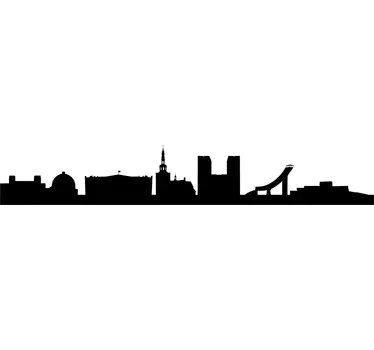 Adesivi animali per bambini contorno skyline metropolitano - TenStickers