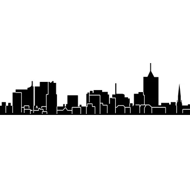Adesivi animali per bambini design silhouette città - TenStickers