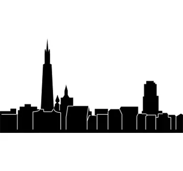 Adesivi animali per bambini silhouette di città - TenStickers