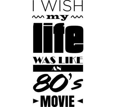 Adesivi anni 80 testo - TenStickers
