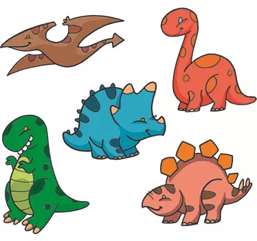 Adesivi mini-dinosauri - TenStickers