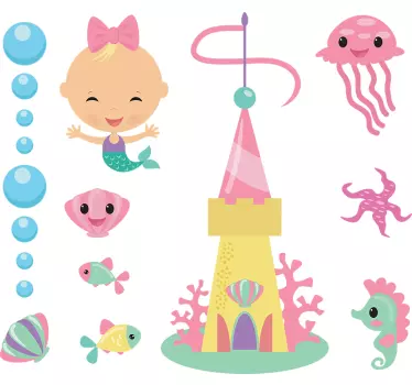 Adesivi murali bambini animali marini - TenStickers