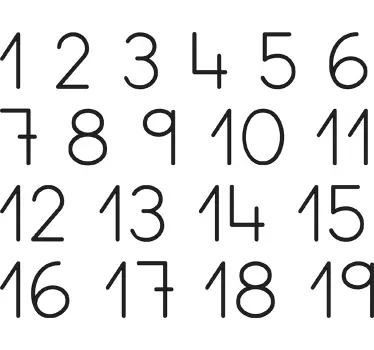 Adesivi numeri scale - TenStickers