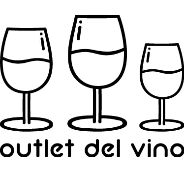 Adesivi per  vetrine negozio outlet del vino - TenStickers