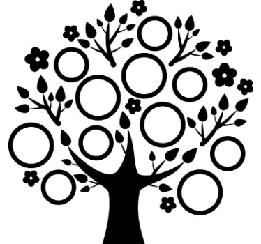 Adesivo albero foto di famiglia - TenStickers