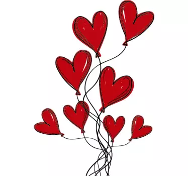 Adesivo amore testiera letto - TenStickers