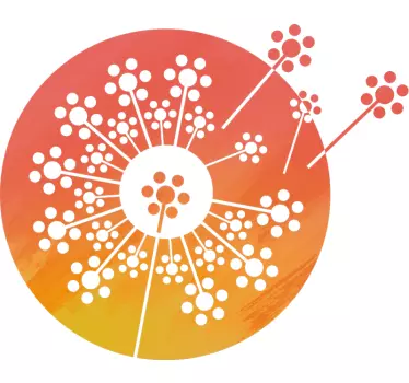 Adesivo astratto motivo circolare radiante - TenStickers