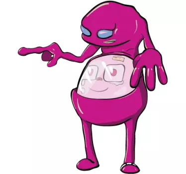 Adesivo bambini alieno rosa - TenStickers