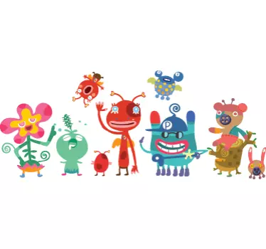 Adesivo bambini amici mostriciattoli - TenStickers