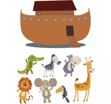 Adesivo bambini Arca di Noè - TenStickers