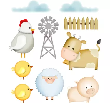 Adesivo bambini bella fattoria - TenStickers