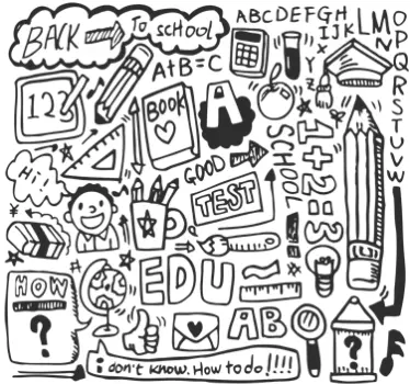 Adesivo bambini disegni scuola - TenStickers