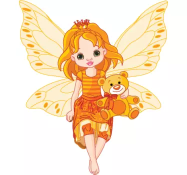 Adesivo bambini fata arancione - TenStickers