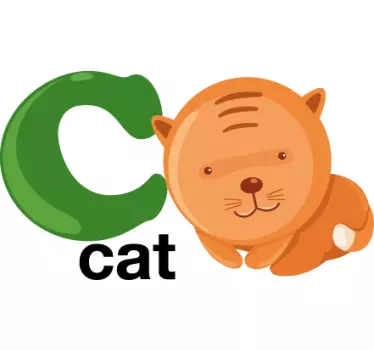 Adesivo bambini lettera C - TenStickers